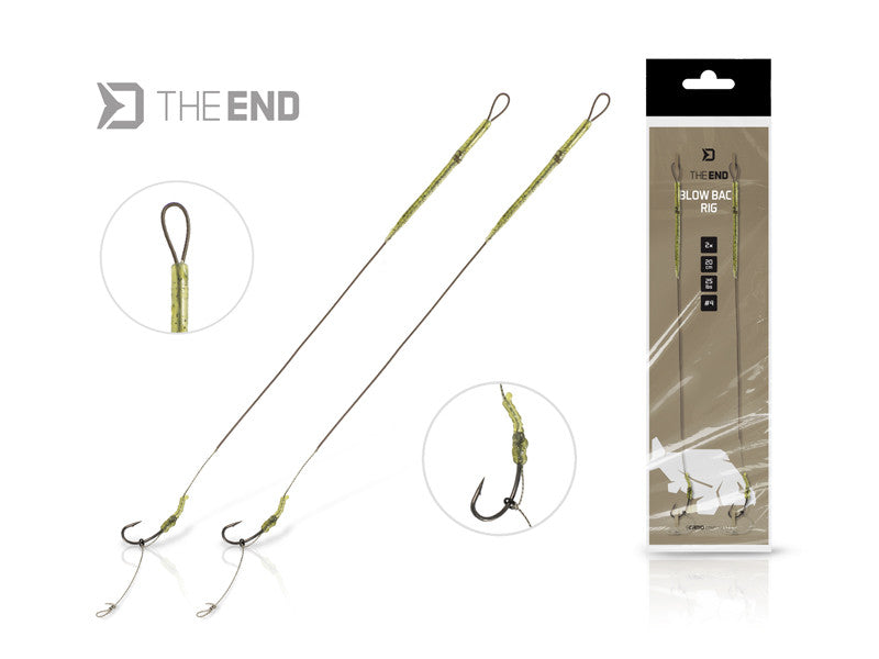 Kant en klare onderlijn BLOW BACK RIG 20 Cm 25 LBS Haak #8  2 stuks