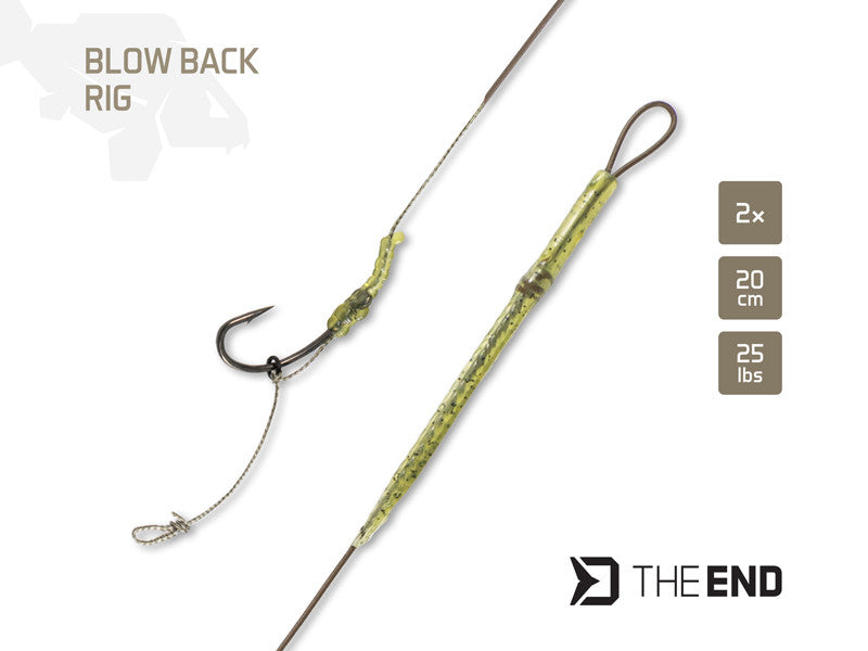 Kant en klare onderlijn BLOW BACK RIG 20 Cm 25 LBS Haak #8  2 stuks