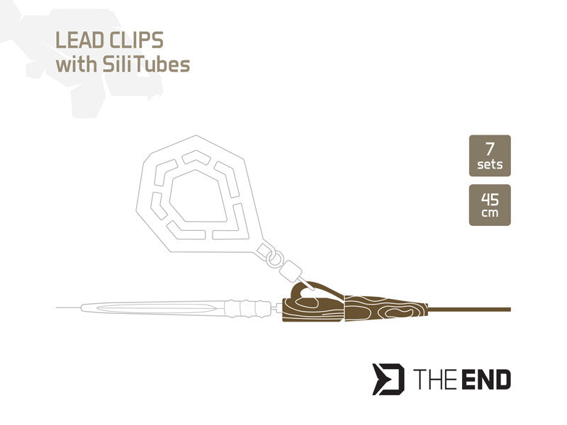 LEADCLIPS met siliconentube  7 x 45 Cm