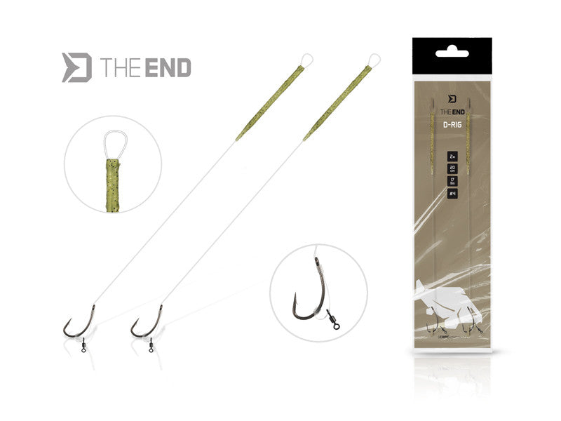 Kant en klare onderlijn D RIG   20 Cm 17 Lbs  Haak #6   2 stuks