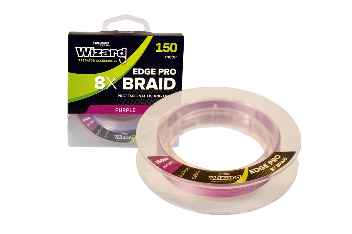 Gevlochten lijn WIZARD Purple 0,16 Mm  14,82 Kg  150 Meter